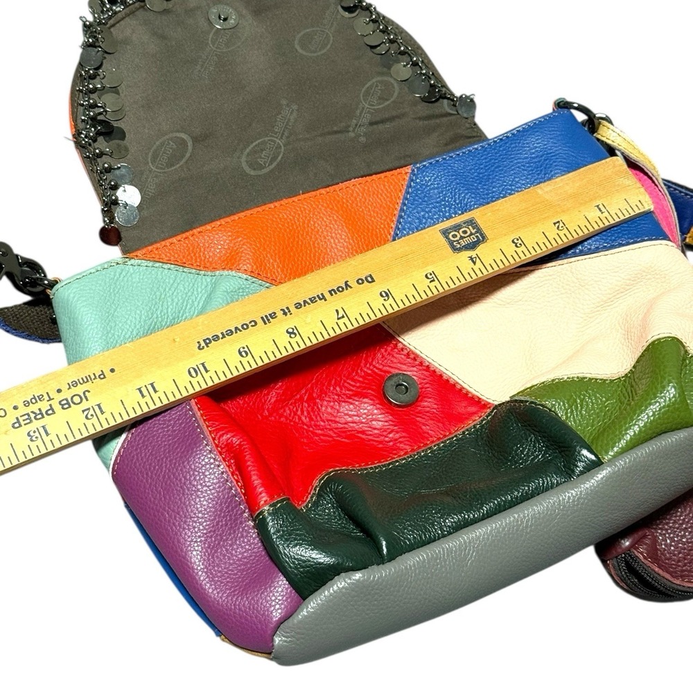 Ameri-Leather Leather Handbag Multicolor Soft Lea… - image 14